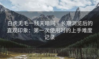 白虎无毛一线天暗网｜长期浏览后的直观印象：第一次使用时的上手难度记录