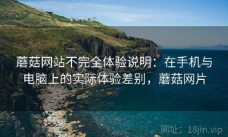 蘑菇网站不完全体验说明：在手机与电脑上的实际体验差别，蘑菇网片