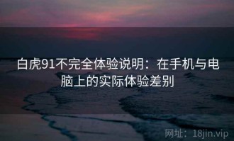 白虎91不完全体验说明：在手机与电脑上的实际体验差别