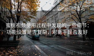 蜜桃视频使用过程中发现的一些细节：功能设置是否复杂，对新手是否友好