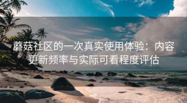 蘑菇社区的一次真实使用体验：内容更新频率与实际可看程度评估