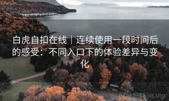 白虎自扣在线｜连续使用一段时间后的感受：不同入口下的体验差异与变化