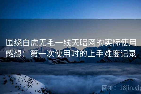 围绕白虎无毛一线天暗网的实际使用感想：第一次使用时的上手难度记录