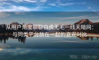 从用户角度聊聊白虎无毛一线天暗网：与同类平台放在一起的直观对比