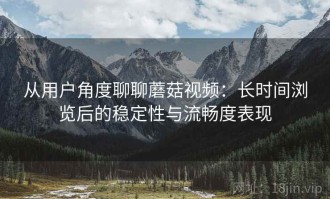 从用户角度聊聊蘑菇视频：长时间浏览后的稳定性与流畅度表现