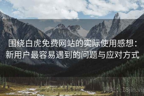围绕白虎免费网站的实际使用感想：新用户最容易遇到的问题与应对方式