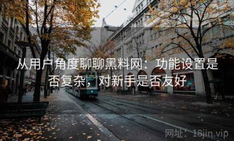从用户角度聊聊黑料网：功能设置是否复杂，对新手是否友好