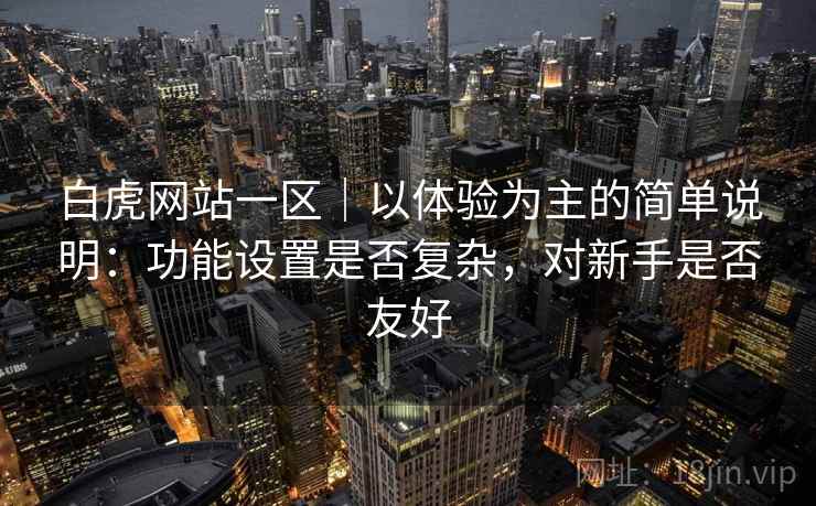 白虎网站一区｜以体验为主的简单说明：功能设置是否复杂，对新手是否友好