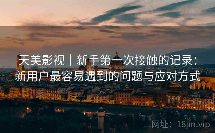 天美影视｜新手第一次接触的记录：新用户最容易遇到的问题与应对方式