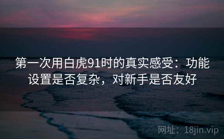第一次用白虎91时的真实感受：功能设置是否复杂，对新手是否友好