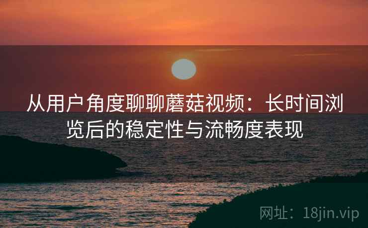 从用户角度聊聊蘑菇视频：长时间浏览后的稳定性与流畅度表现