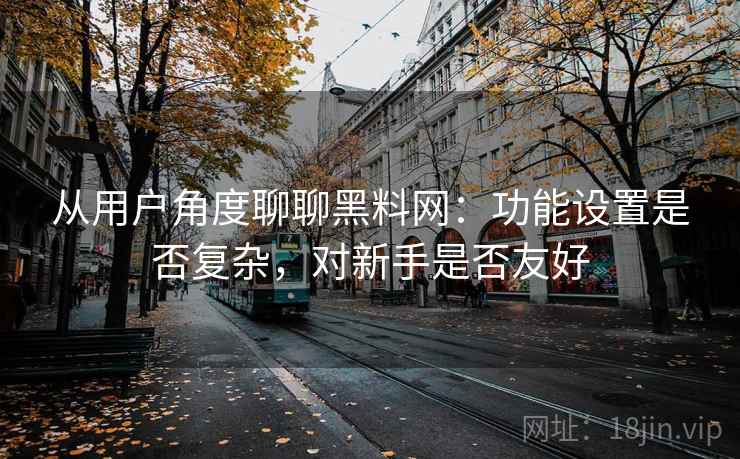 从用户角度聊聊黑料网：功能设置是否复杂，对新手是否友好