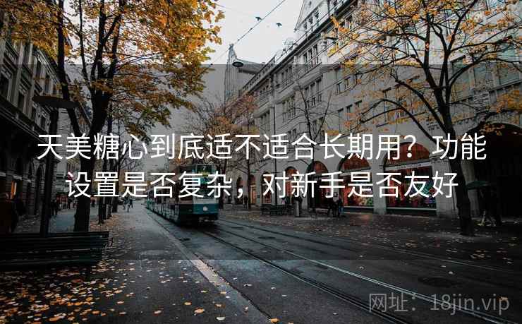 天美糖心到底适不适合长期用？功能设置是否复杂，对新手是否友好