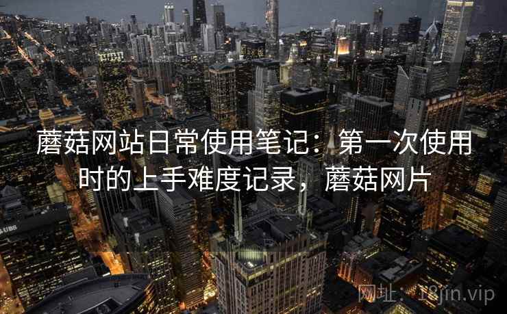 蘑菇网站日常使用笔记：第一次使用时的上手难度记录，蘑菇网片
