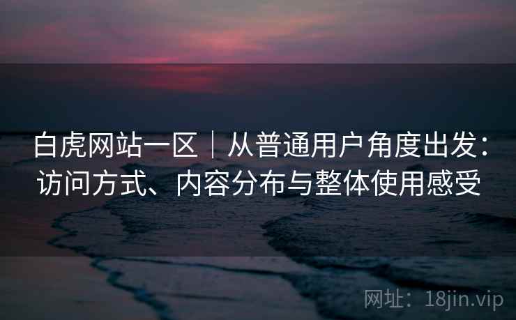 白虎网站一区｜从普通用户角度出发：访问方式、内容分布与整体使用感受