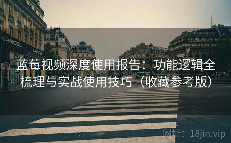 蓝莓视频深度使用报告：功能逻辑全梳理与实战使用技巧（收藏参考版）