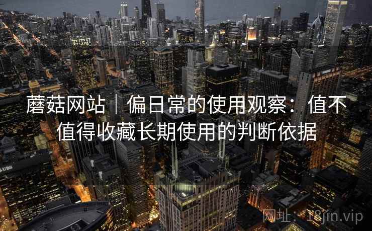 蘑菇网站｜偏日常的使用观察：值不值得收藏长期使用的判断依据